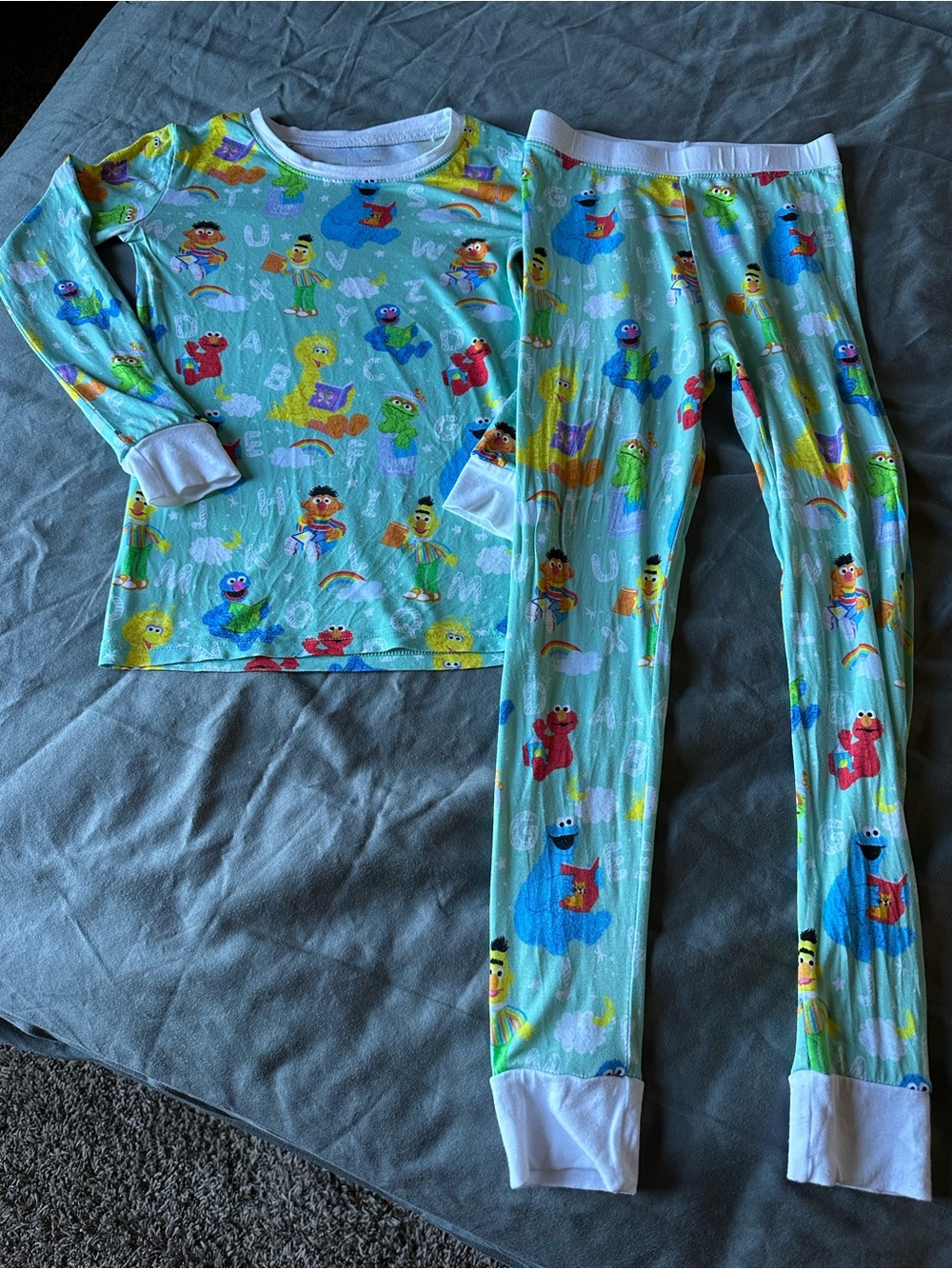 Little Sleepies Aqua Sesame Street Character Pajama Set